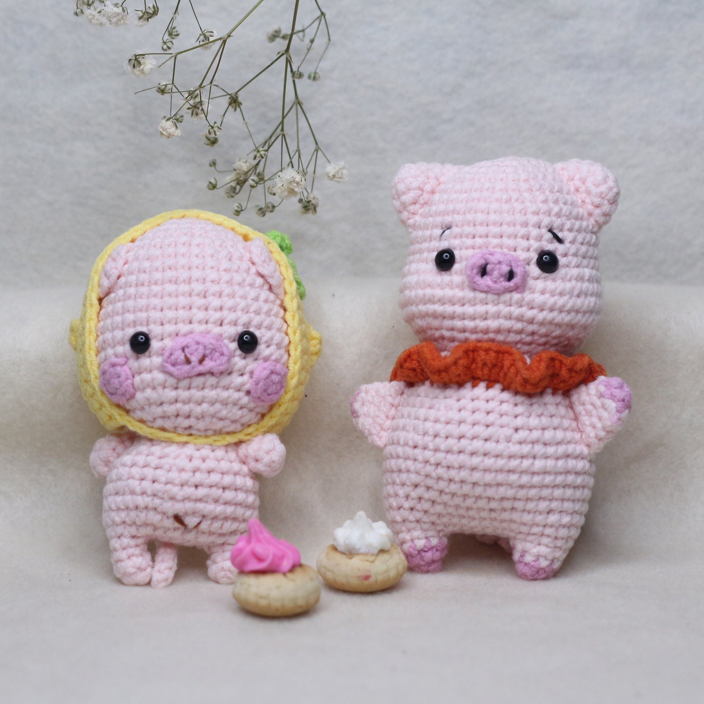 Crochet Pink Pig Married Couple