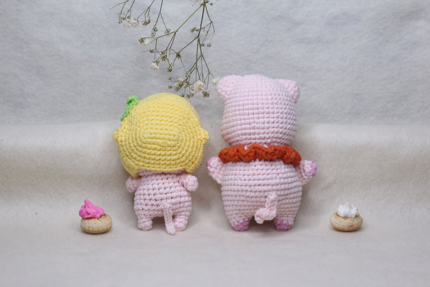 Crochet Pink Pig Married Couple